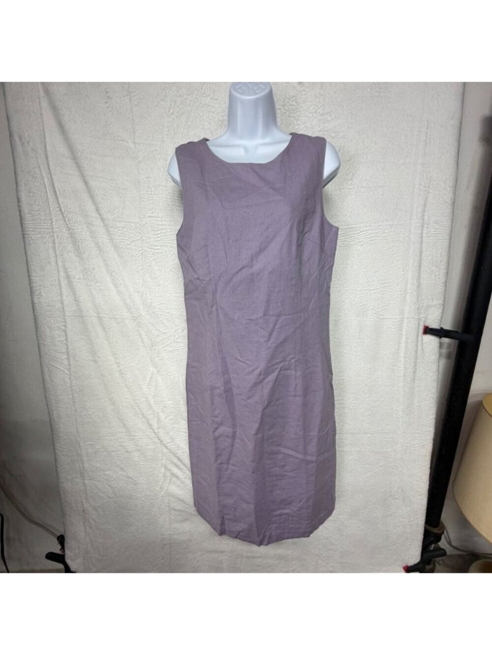 Chadwicks dress women's size 10LT sleeveless lilac linen blend lined